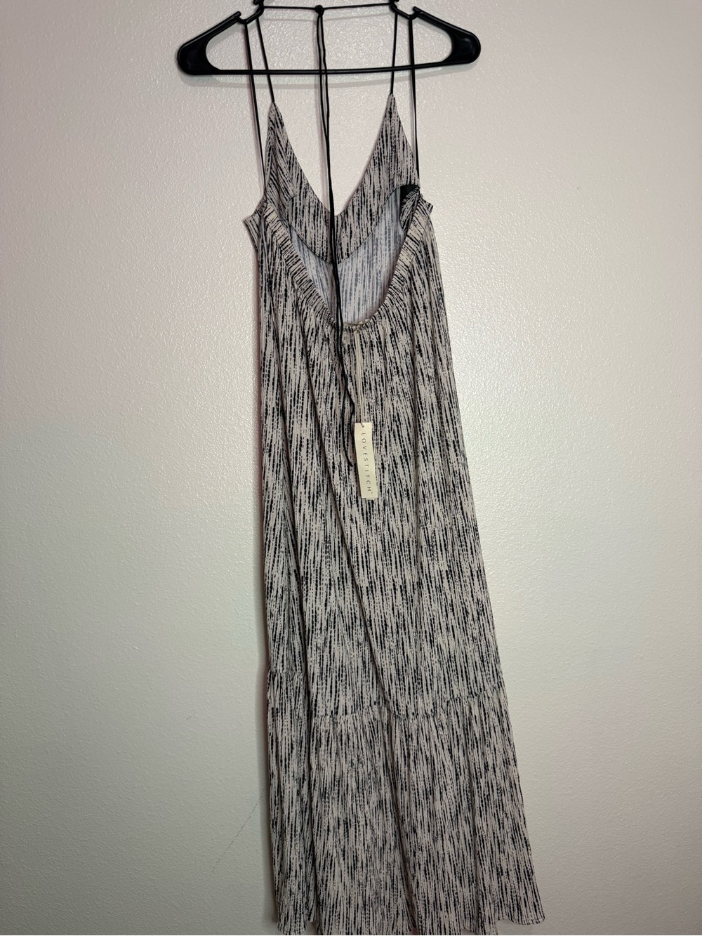 LOVESTITCH Mindy Backless Maxi Dress Skye Dawn Zebra Print Sz M/L - Picture 10 of 10